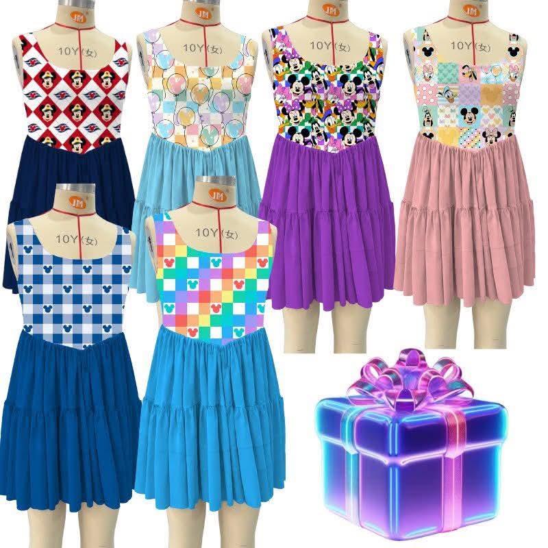 Kid's Stitch Mesh Dress w/ Shorts Underneath- Preorder - ETA is 4 to 6 weeks