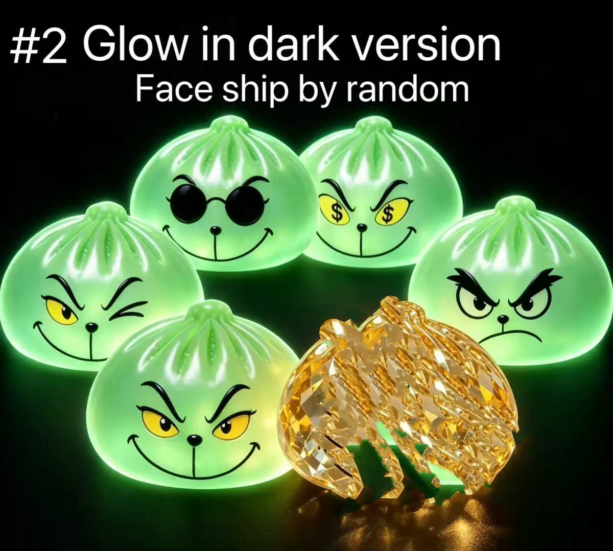 Glow in the dark Grinchmas Dumplings - NEW Preorder - 4 to 6 week ETA