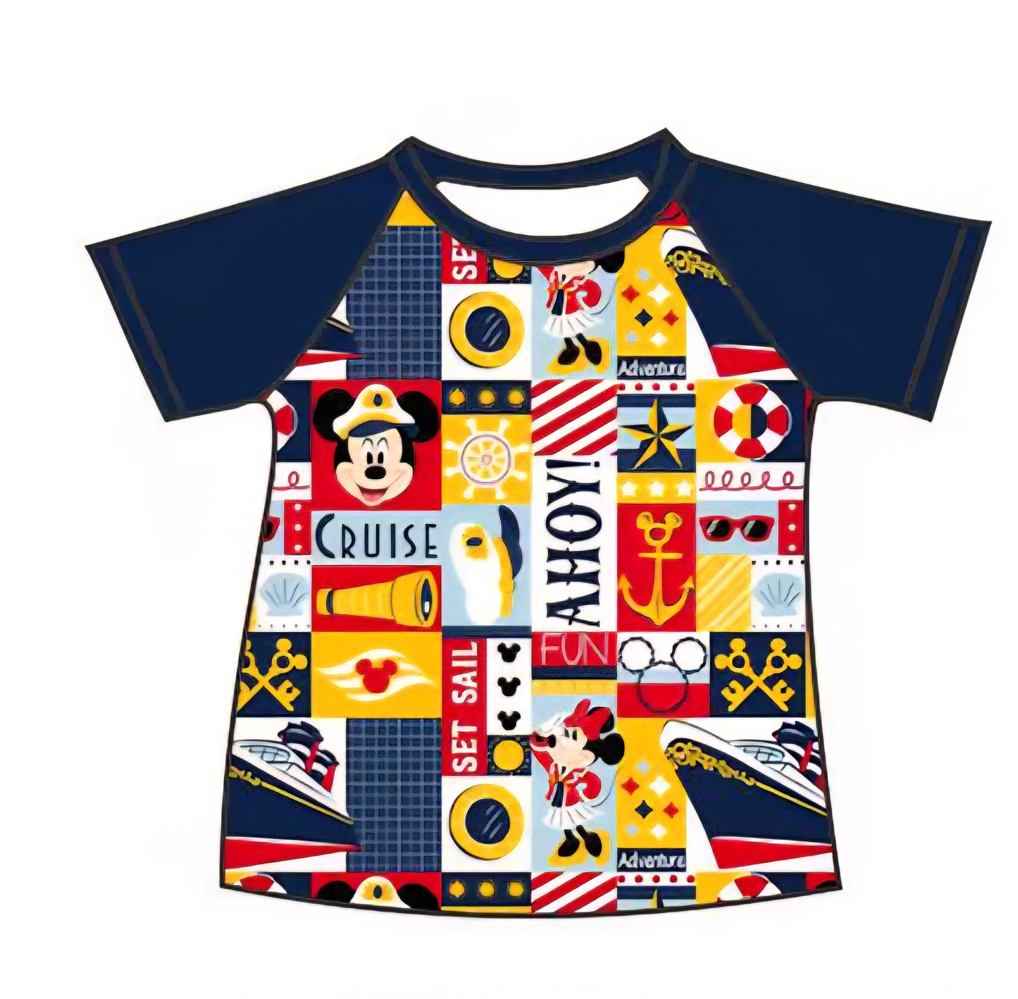 Ahoy Mouse Raglan Kid's Shirt- Preorder - ETA 4 to 6 weeks