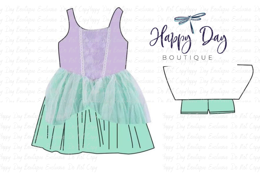 Mermaid Princess Yoga Dress Preorder - ETA is mid Oct