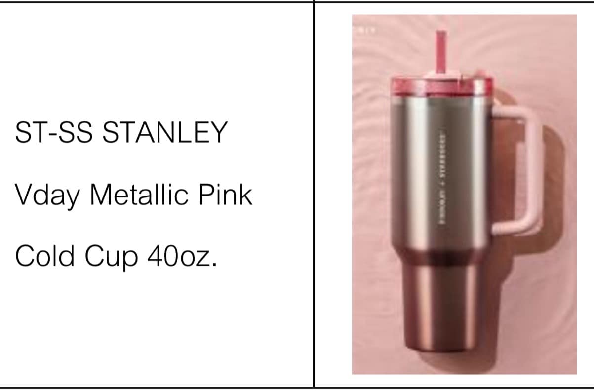 Stanley Starbucks Thailand Rose Gold Valentine 40 ounce