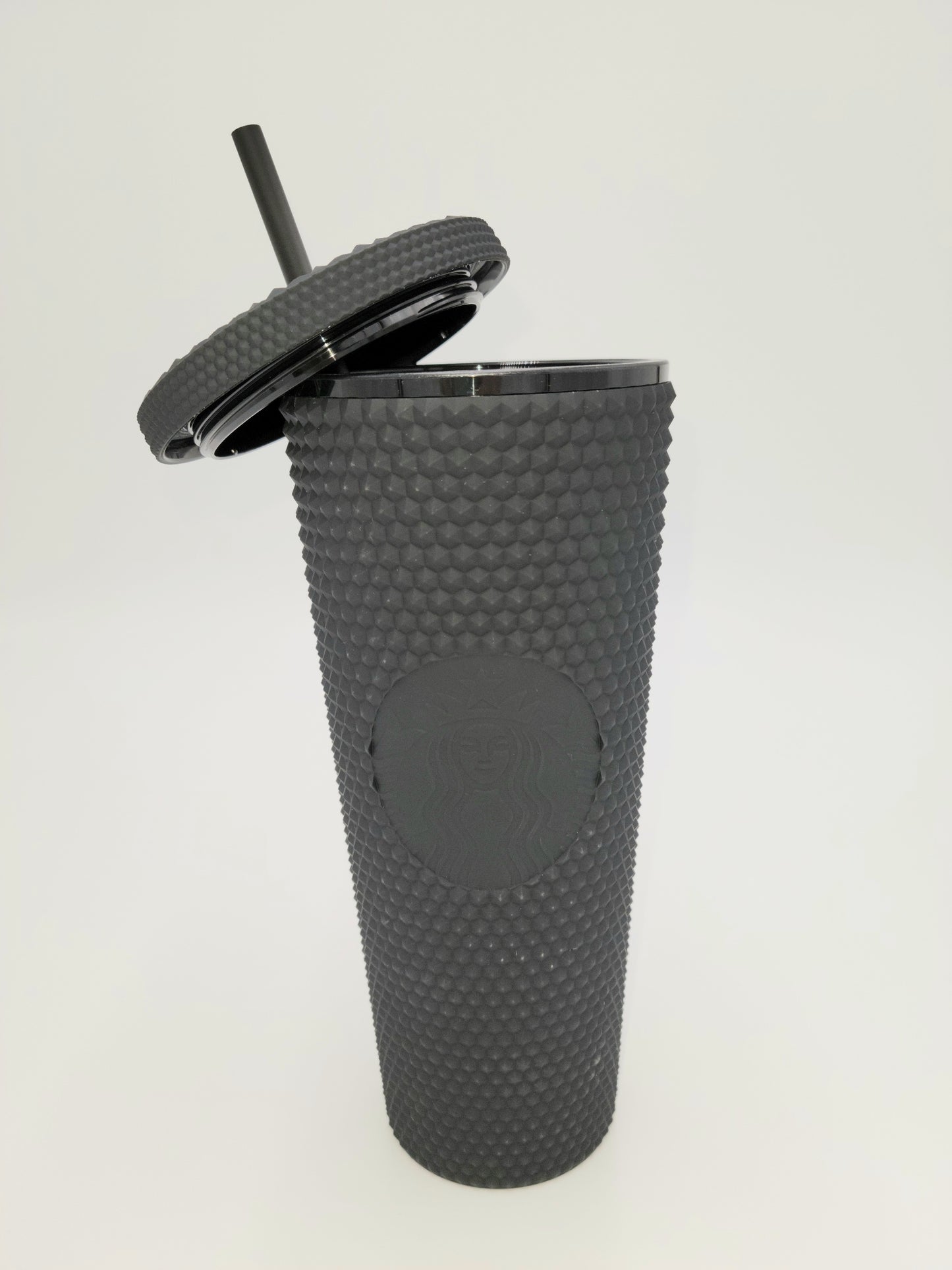 Solid Black.Studded Starbucks Cup with MATCHING KEY CHAIN