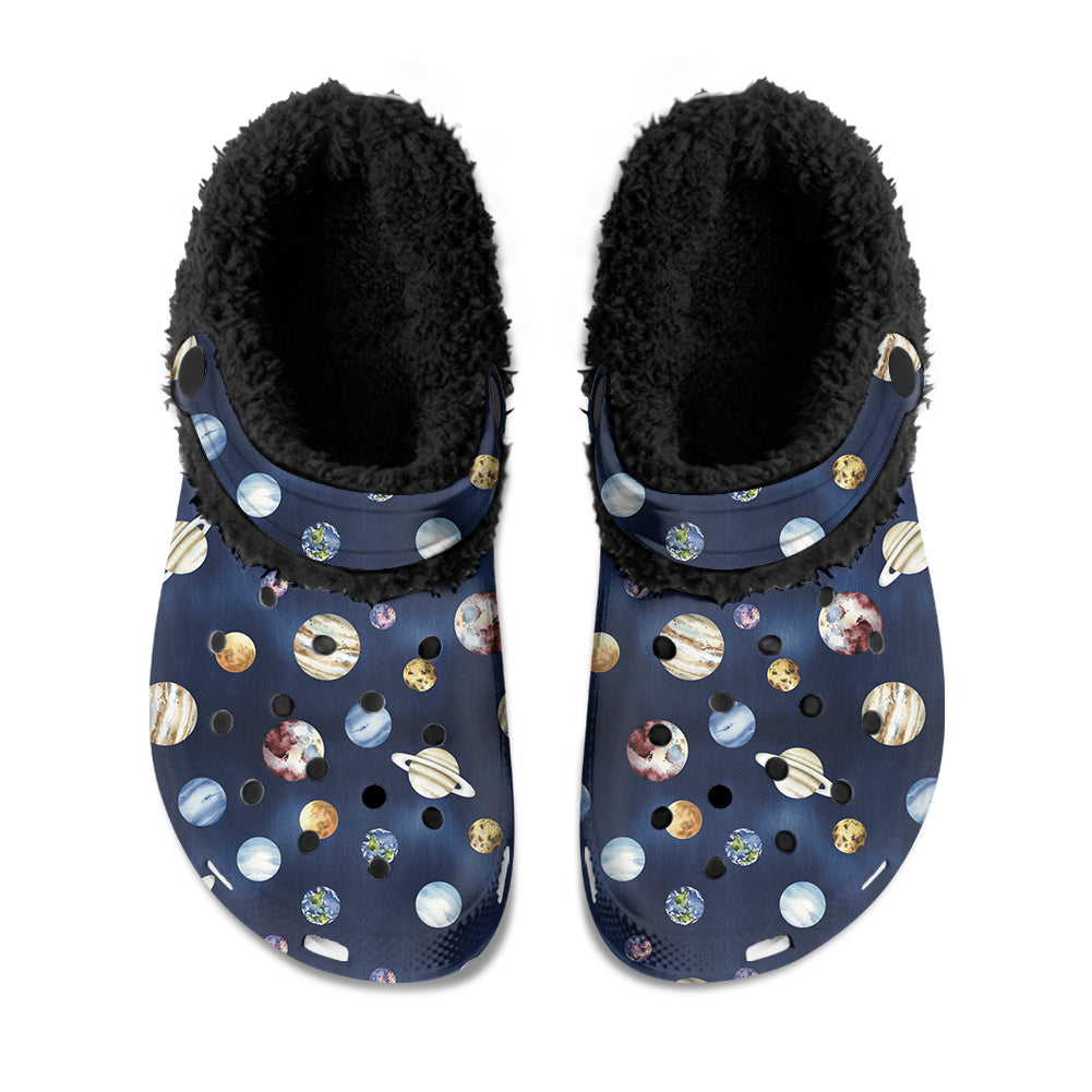 Solar System Furry Clogs