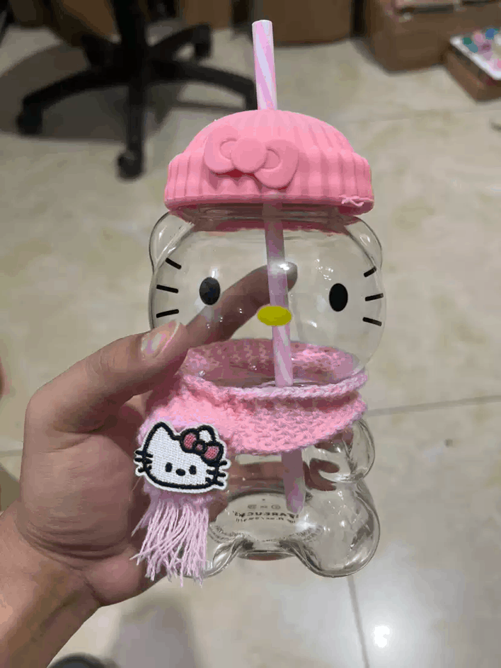 Hello Kitty Glass Bearista Cup- PREORDER - 2 to 3 WEEK ETA