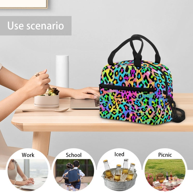 Rainbow Leopard Lunch Tote - Preorder - ETA Early Aug. 2024