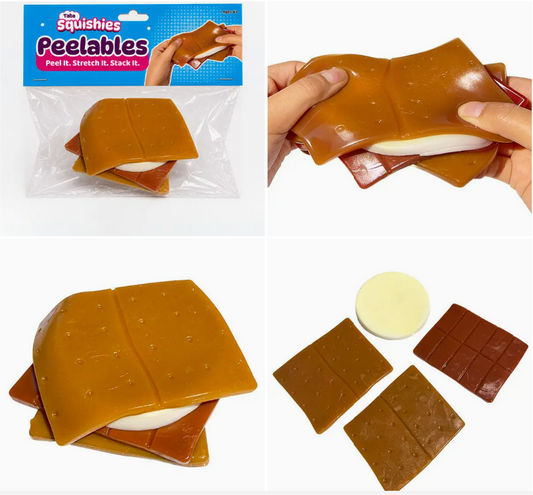Taba Squishies® Peelables Deluxe Premium Silicone Fidget Toy Chocolate S'more - Preorder - ETA Sept. 2026