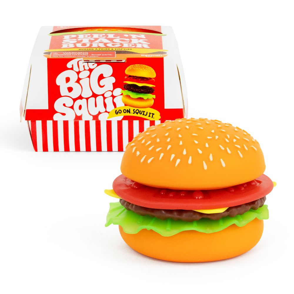 The Big Squij Peel & Stack Burger Slow-Rise Squishy Toy-  Preorder - ETA Late Oct 2026