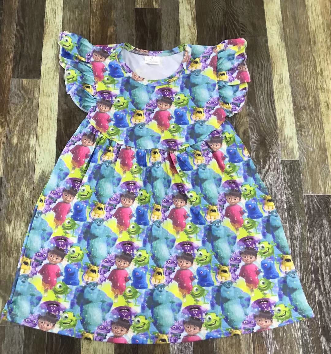 Funny Monsters Girl's Dress