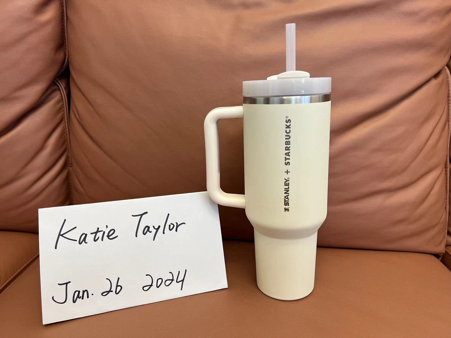 Authentic Starbucks Stanley 40 ounce Cream Quencher Tumbler - 2 week TAT