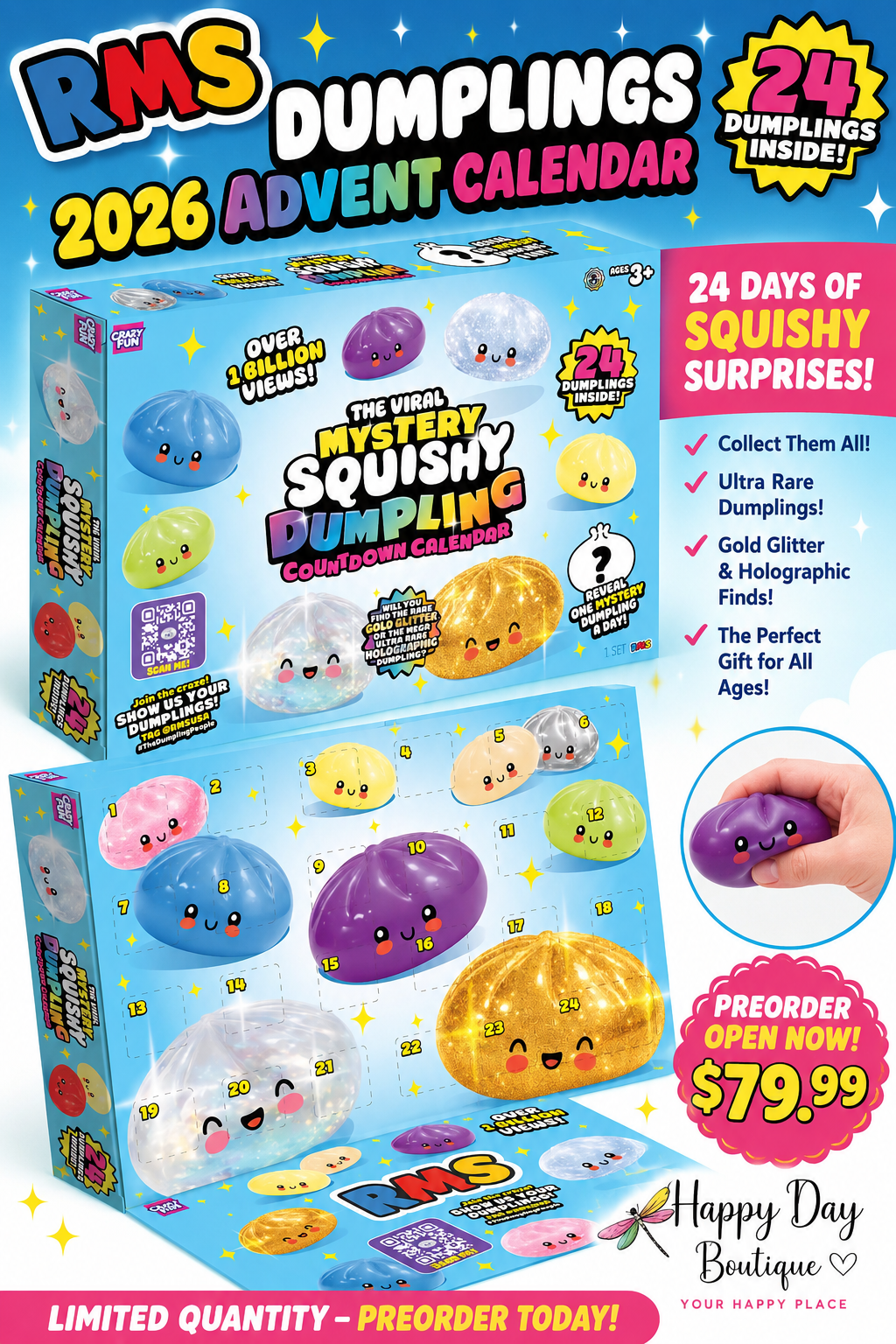 Rms® Crazy Fun  Dumpling Advent Calendar Preorder  - ETA October