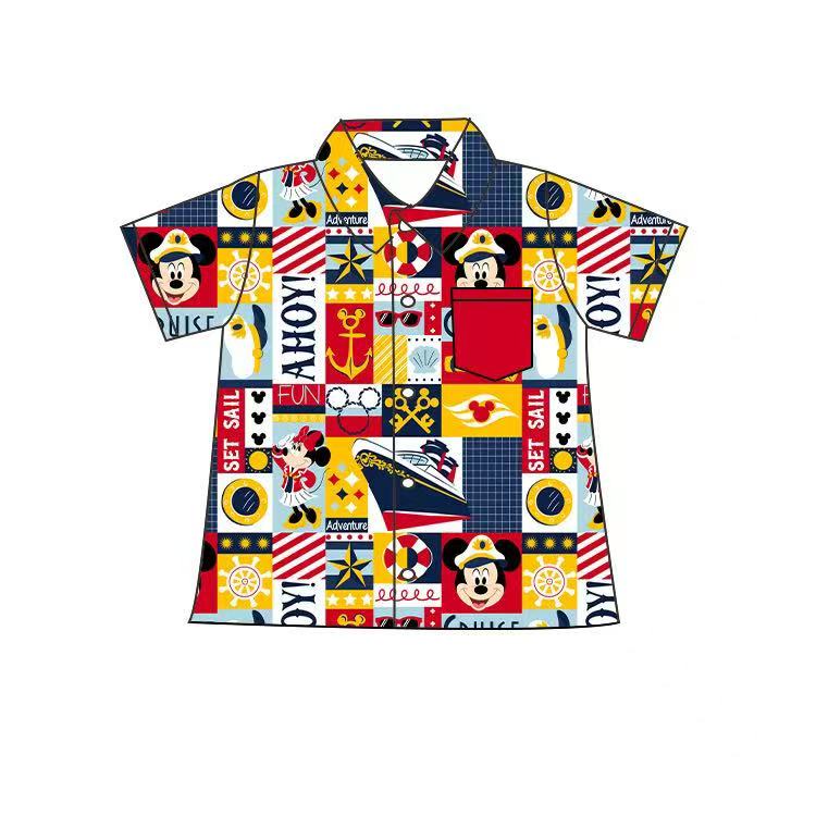 Ahoy Mouse Button Down kid's Shirt- Preorder  -  4 to 6 weeks