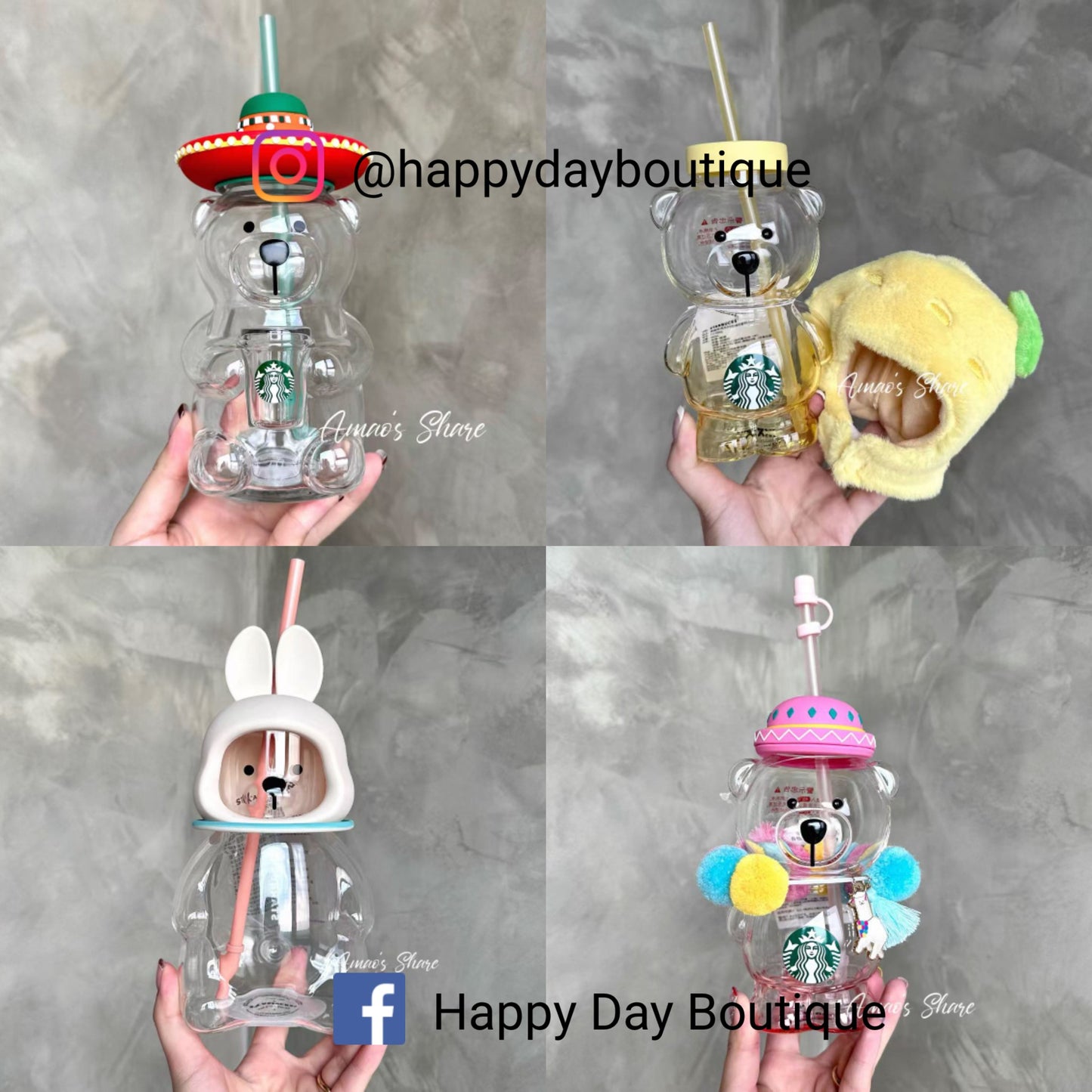 Starbucks Bear Cups - China Starbucks- Preorder