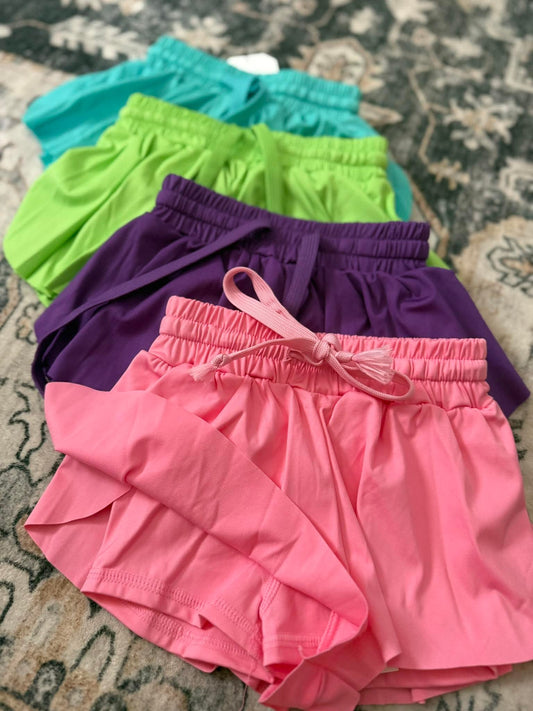 Solid shorts w/ shorts