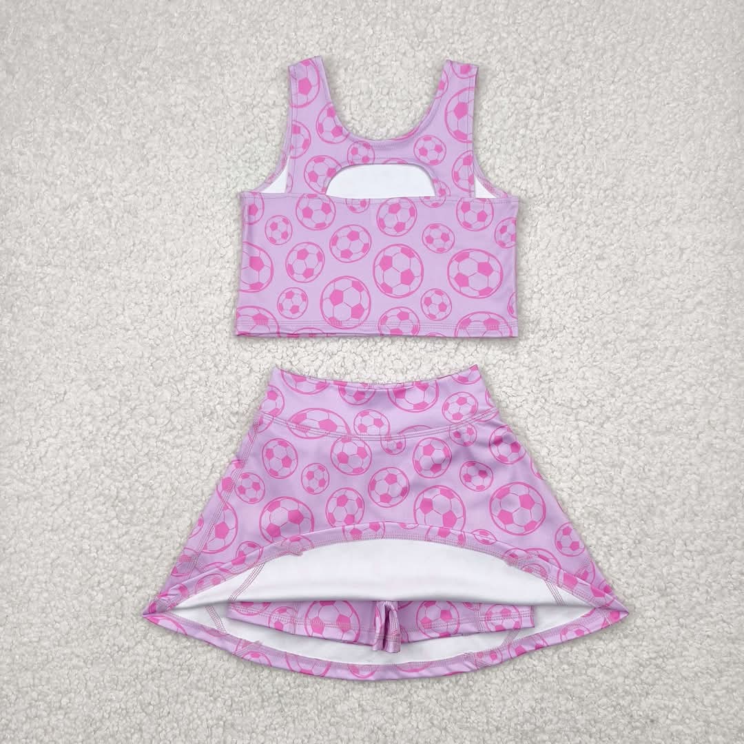Pink Soccer Yoga Set