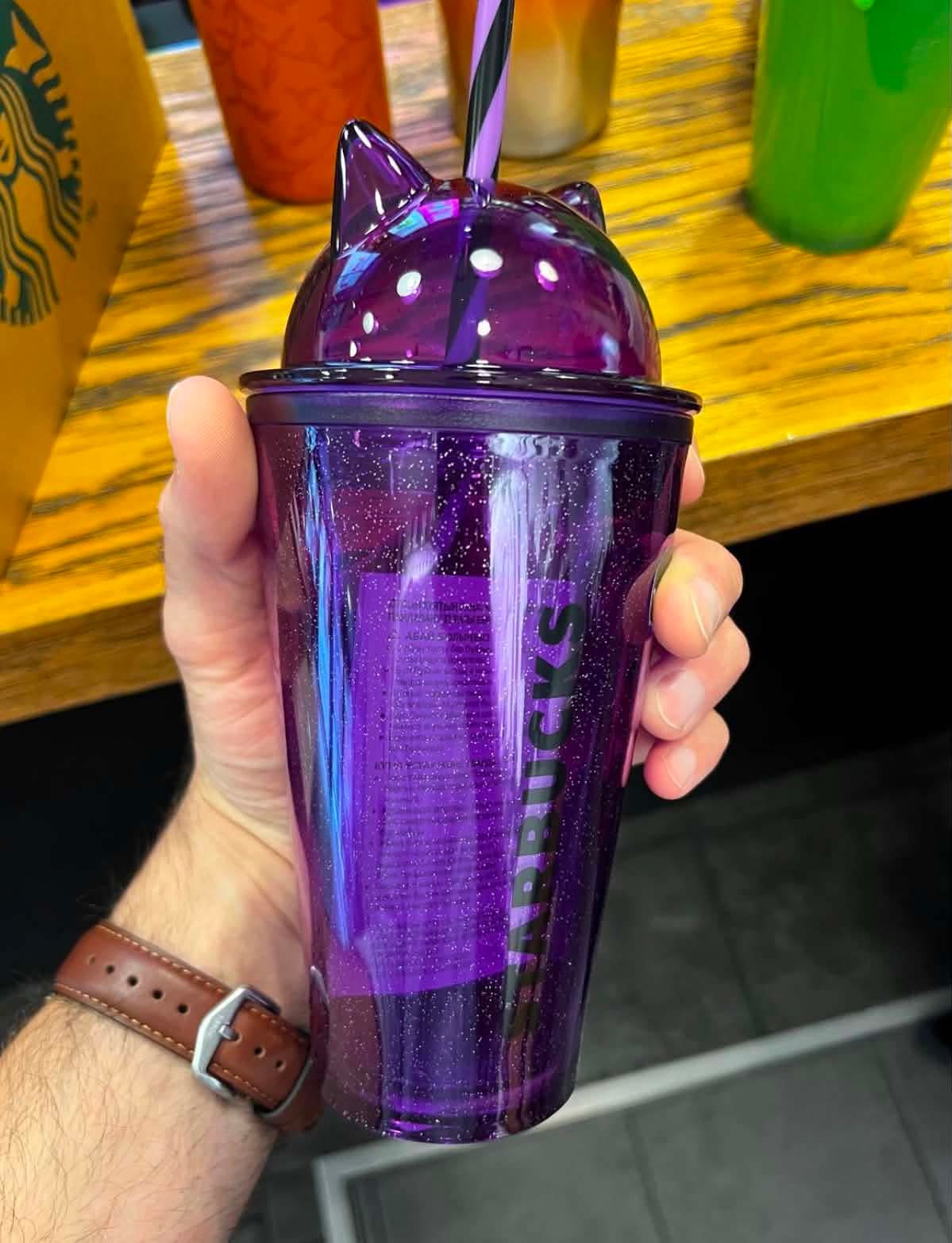Starbucks France Purple Cat Ears Cold Cup - Preorder