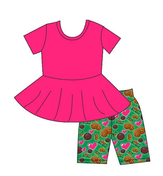 Cookie Love Peplum Short Set - Preorder - ETA mid March