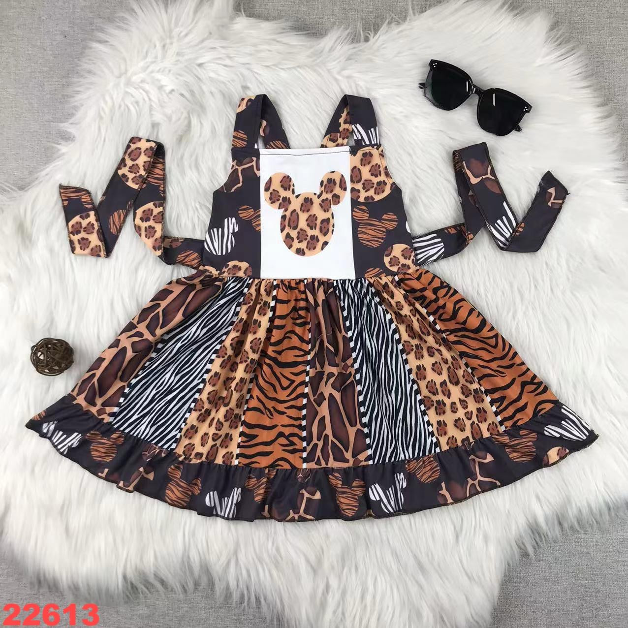 Safari Mouse Twirl Girl's dress