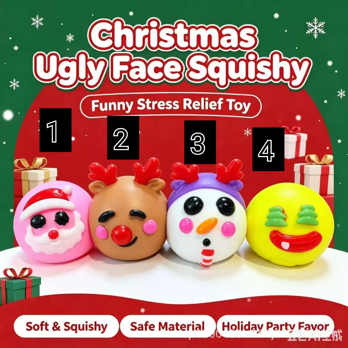 Christmas Funny Smush Faces - Preorder