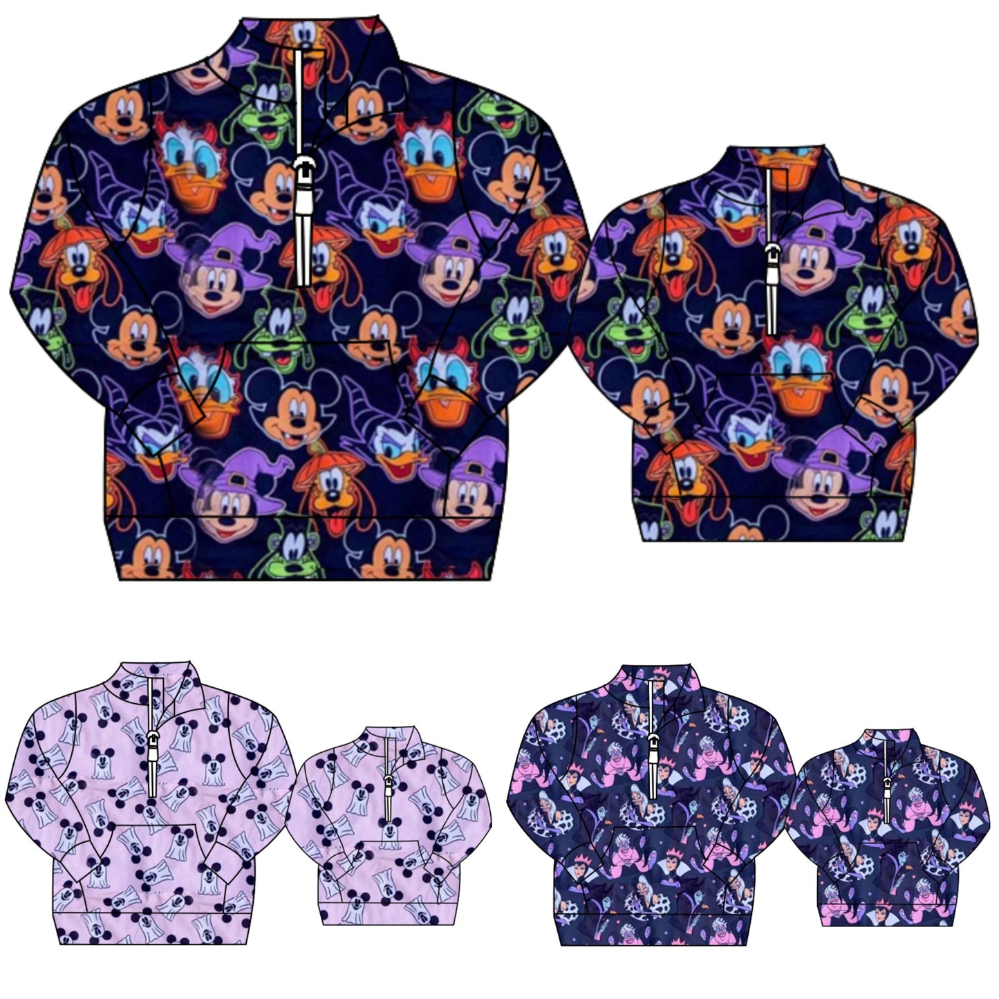 Kid's Magical Halloween 1/4 Zip Jackets - Ready to Ship!!