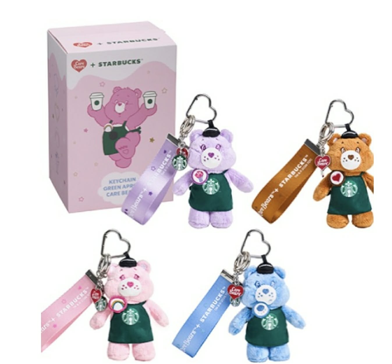 Starbucks Carebear Keychains Taiwan - AUTHENTIC - Preorder