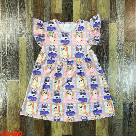 Blue Dog Girl's Dress