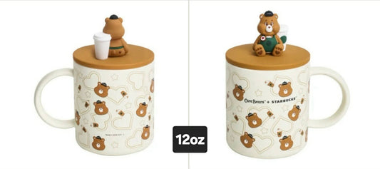 Starbucks Carebear 12 ounce  Mug  Brown Taiwan - AUTHENTIC - Preorder