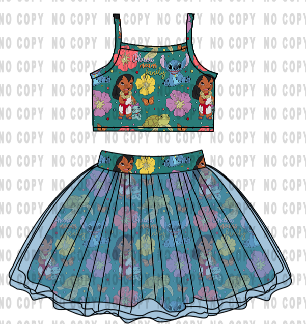 Hawaiian Stitch Tutu Outfit