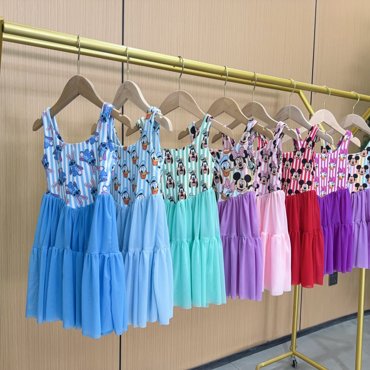 Kid's Fab Five Mesh Dress w/ Shorts Underneath- Preorder  - ETA is 4 to 6 weeks