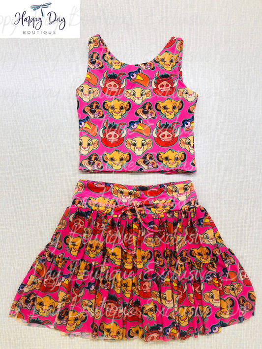 Lion King Pink Yoga Set - Preorder- ETA 6 to 8 weeks