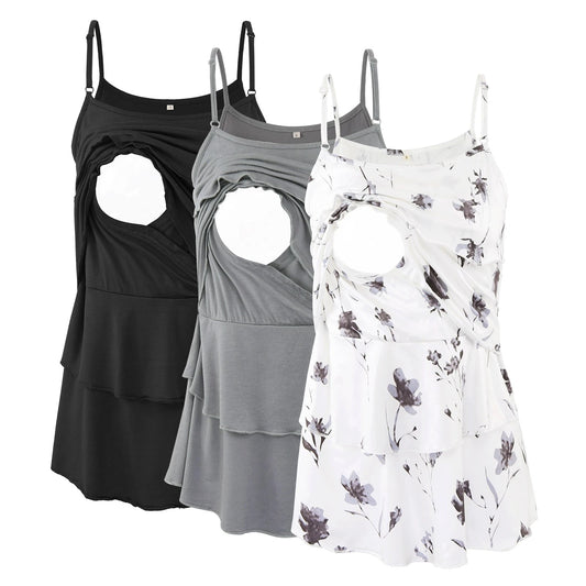 Ruffled Nursing Tanks