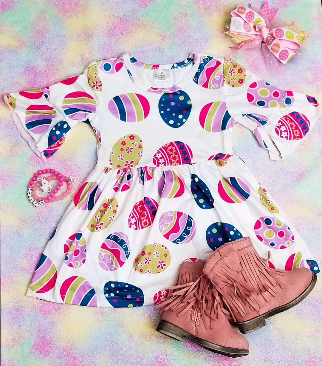 Easter Egg Ruffle Dress