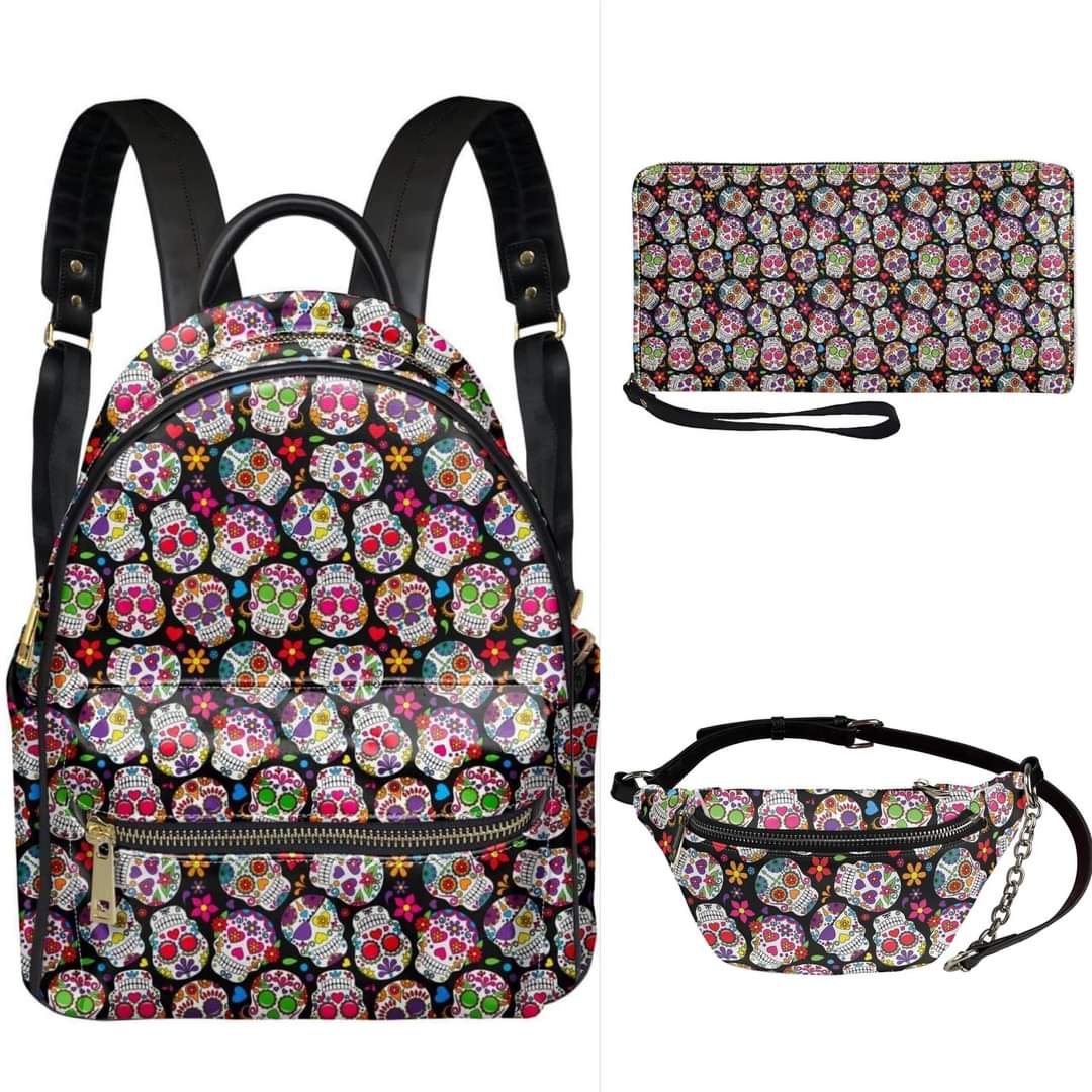 Sugar Skulls Bag Set- Preorder