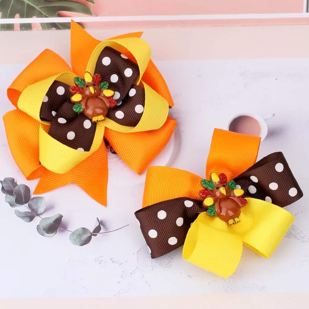 Turkey Hair Bow Set