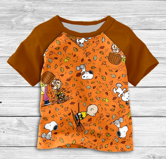 Playing in Leaves Kid's Top