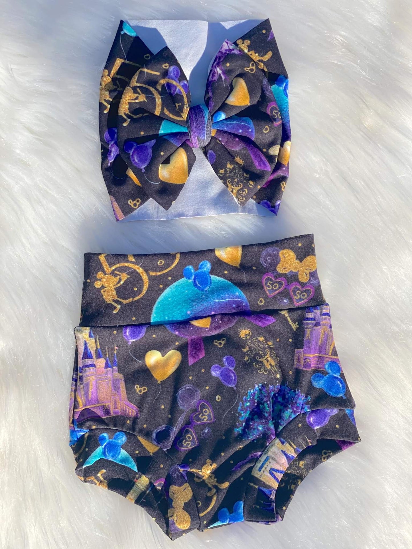 50th Baby Bummies with head band